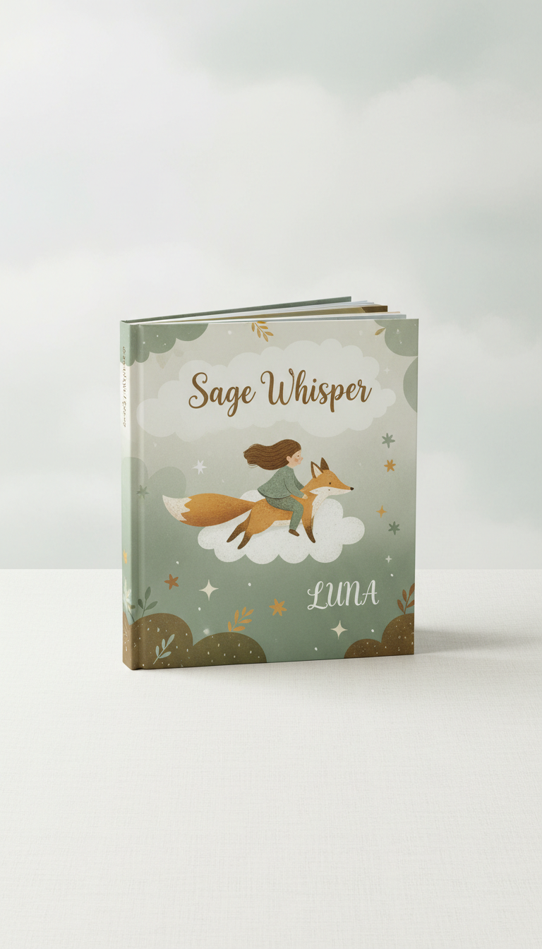 Livro personalizado capa Sage Whisper
