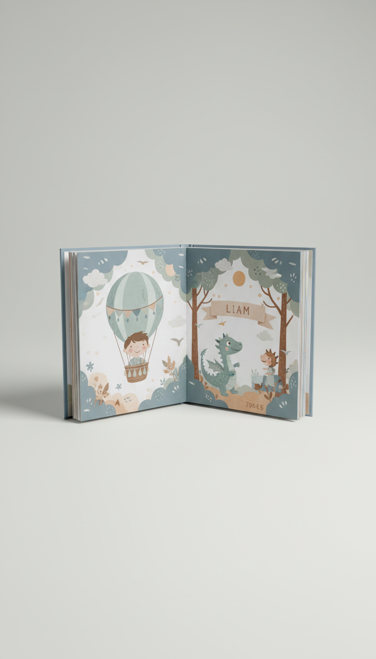 Livro personalizado capa Dusty Blue