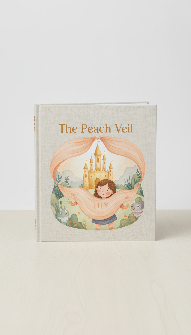 Livro personalizado capa Peach Veil